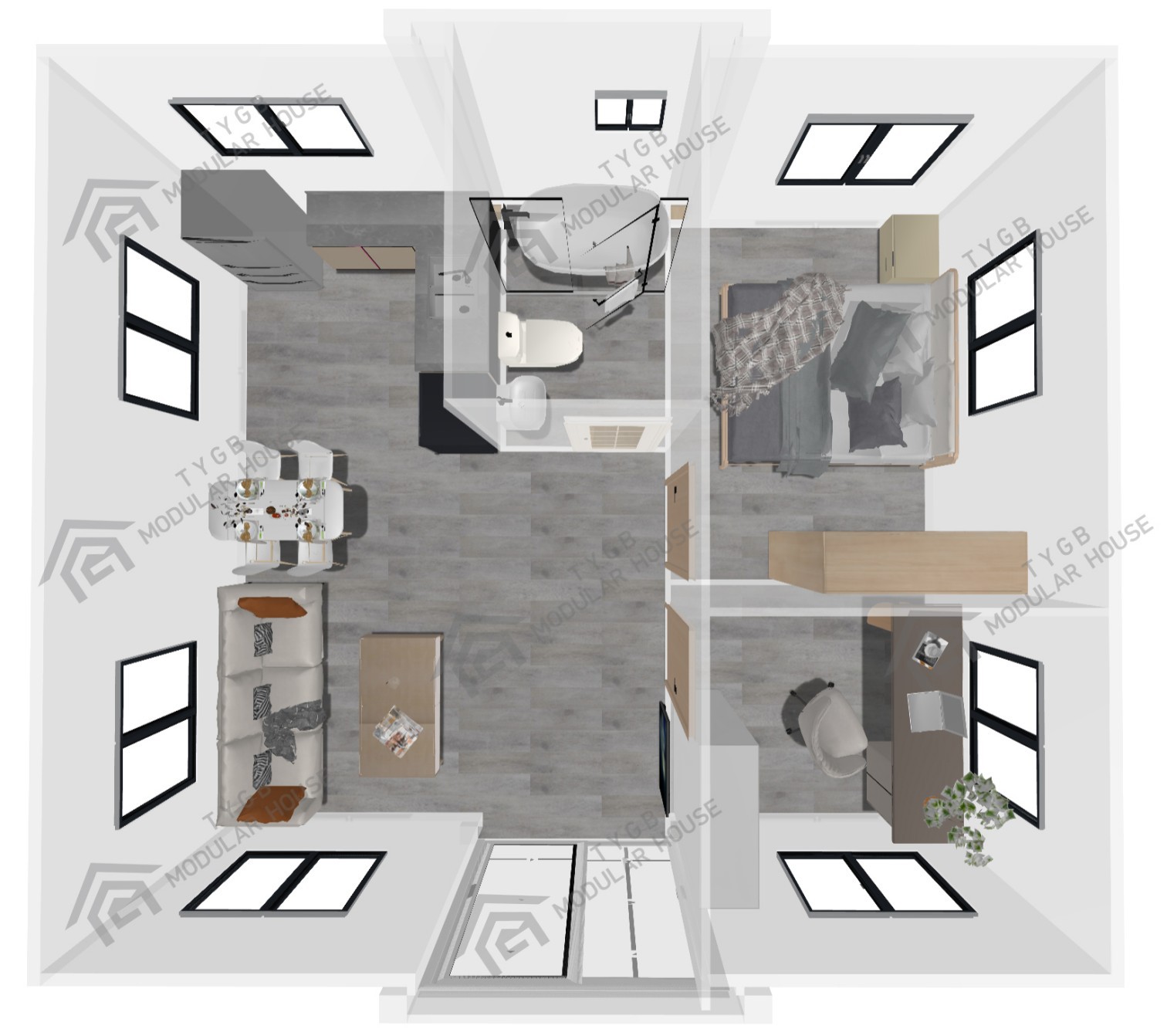20ft 2 bedrooms 20ft 2 bedrooms
